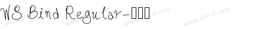 WS Bind Regular字体转换